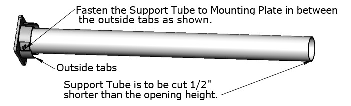 Fasten Aluminum Support Tube into the Mounting Plate